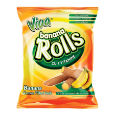 Viva Rolls banán ízű töltött gabonapálcika - 100 g reform élelmiszer