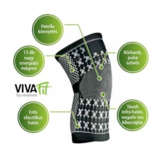 Vivafit Mágneses térdszorító turmalinnal, L méret, GYVFML gyógyászati segédeszköz