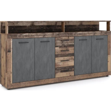 Vivaldi XXL 4D4S komód, sötét tölgy dekor (WM-SBL190000ODMG3W113) bútor