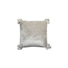 Vivaraise Párnahuzatok TENDER POMPONS Szürke 45x45 cm lakástextília