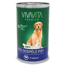 Vivavita Borjúhús konzerv kutyáknak, 12 x 1240 g kutyaeledel