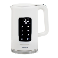 Vivax WH-180DW vízforraló, 2200 W, 1,7 liter, digitális, fehér vízforraló és teáskanna