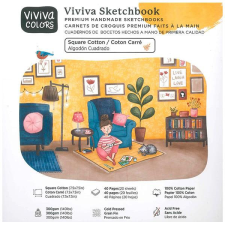  Viviva Sketchbook Cotton vázlatfüzet, 300 g, érdes, 40 oldal - 19x19 cm füzet