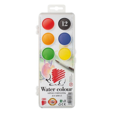  Vízfesték ICO Süni nagy szögletes 12 darabos kréta, festék és papír