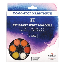  Vízfesték KOH-I-NOOR brilliant aquarell kerek 24-es kréta, festék és papír