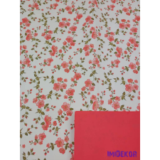  Vízhatlan mintás ív 70x100cm - Barackvirágos - Piros dekorációs kellék
