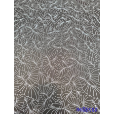 Vízhatlan mintás ív 70x100cm - Karcos Leveles - Fekete dekorációs kellék