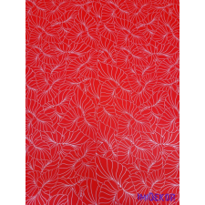 Vízhatlan mintás ív 70x100cm - Karcos Leveles - Piros dekorációs kellék