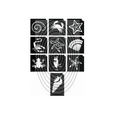 Vízi állatok - csillámtetoválás SABLON készlet - 10 darabos csillámtetoválás