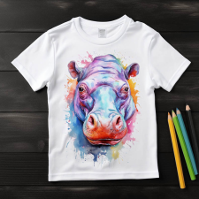  Víziló póló (Gyerek)(Színes) gyerek póló