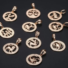  Vízöntő csillagkép nyaklánc - rózsaarany amulett nyaklánc