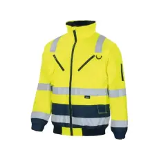 VIZWELL láthatósági 4 az 1 BEN pilótadzseki fluo sárga-tengerkék xl vizwell termék