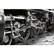  Vlies Fotótapéta - The train wheels - 375x250 cm tapéta, díszléc és más dekoráció