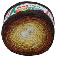 VLNIKA SpagoYarn Rainbow 250 g - 7 sárga-barna rövidáru