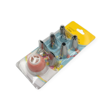  Vocen díszítőcső szett, inox, vegyes, 7 db-os -II sütés és főzés