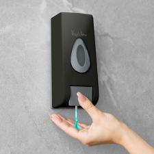 Vog & Arths Szappanadagoló - kézzel működtethető - 350 ml - fali - fekete fürdőszoba kiegészítő