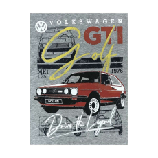  Volkswagen Golf GTI 76 férfi póló, Drive the Legend, szürke