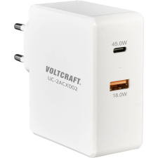 Voltcraft 1xUSB-A + 1xUSB-C hálózati adapter fehér (VC-11744740) mobiltelefon kellék