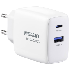 Voltcraft 1xUSB-A + 1xUSB-C hálózati adapter fehér (VC-13091935) mobiltelefon kellék
