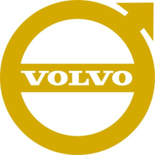 VOLVO LOGÓ MATRICA 15CM X 15CM ARANY autó dekoráció