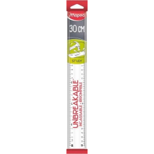 Vonalzó, műanyag, törhetetlen, 30 cm, MAPED "Study Unbreakable", átlátszó vonalzó