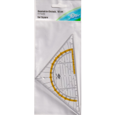 Vonalzó WEDO háromszög + szögmérő 16 cm vonalzó
