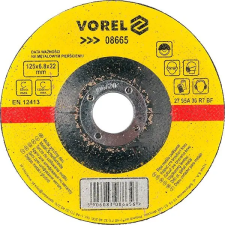 Vorel fém csiszolókorong125 x 22 x 6,8 mm TO-08665 csiszolókorong és vágókorong