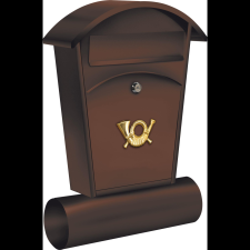 Vorel - lekerekített tető + újságtálca, 480 x 280 x 80mm, barna (5906083785924) postaláda