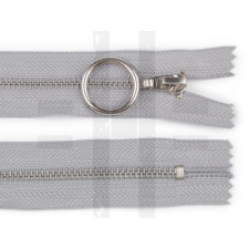  Vörösréz cipzár 20 cm - Szürke rövidáru