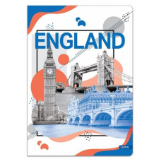 VOYAGE Notebook füzet - 96 lapos kockás A5 - ENGLAND füzet