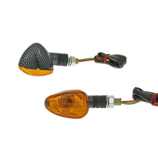 Vparts Index / irányjelző szett M10 menetes karbon, narancssárga, rövid verzió Vparts Elektronika egyéb motorkerékpár alkatrész