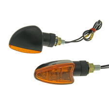 Vparts Index / irányjelző szett M8 menetes fekete, narancssárga, rövid verzió Vparts Elektronika egyéb motorkerékpár alkatrész