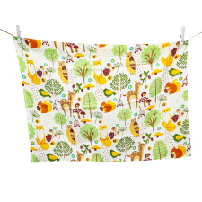 Vulpi Színes szövetpelenka prémium pamut 70x80cm 1 db Szín: erdei állatok mosható pelenka