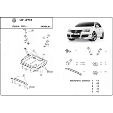  VW Jetta, 2005-2011 - Motorvédő lemez autóalkatrész