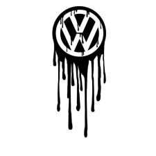 VW logó több méretben és színben autó dekoráció