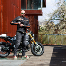 W-TEC 2Stripe Motoros Kabát - L motoros kabát