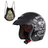 W-TEC Black Heart Bukósisak W-TEC V541 Black Heart Skull, fekete fényes XXL(63-64)