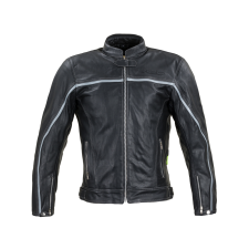 W-Tec Bőr motoros kabát W-TEC Mathal fekete 4XL motoros kabát