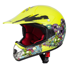 W-Tec Gyermek bukósisak W-TEC V310 Zombie Neon Zöld XL(55-56) bukósisak