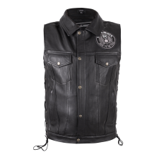 W-Tec Motoros bőrmellény W-TEC Highstake fekete 3XL motocross mez