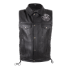 W-Tec Motoros bőrmellény W-TEC Highstake fekete 4XL