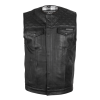 W-Tec Motoros bőrmellény W-TEC Losango fekete XXL