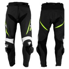 W-Tec Motoros bőrnadrág W-TEC Vector fekete-fluo XL motoros nadrág
