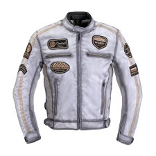 W-Tec Motoros kabát W-TEC Patriot fehér 5XL motoros kabát