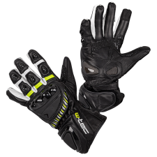 W-Tec Motoros kesztyű W-TEC Evolation fekete-fehér-fluo XL motoros kesztyű
