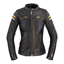 W-Tec Női motoros bőrkabát W-TEC Stripe Lady fekete L motoros kabát