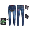 W-Tec Női motoros farmer W-TEC Alfreda CE XS kék