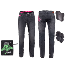 W-Tec Női motoros farmer W-TEC Leonarda fekete 5XL motoros nadrág