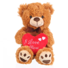 W-web Bob - barna plüss mackó szívvel - 40cm