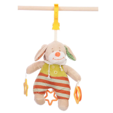 W-web Csíptethető, zenélő baby plüss rágókával - kutya - 23cm plüssfigura
